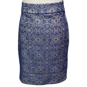 The Limited Lace Medallion Print Covered Buttons Skirt
